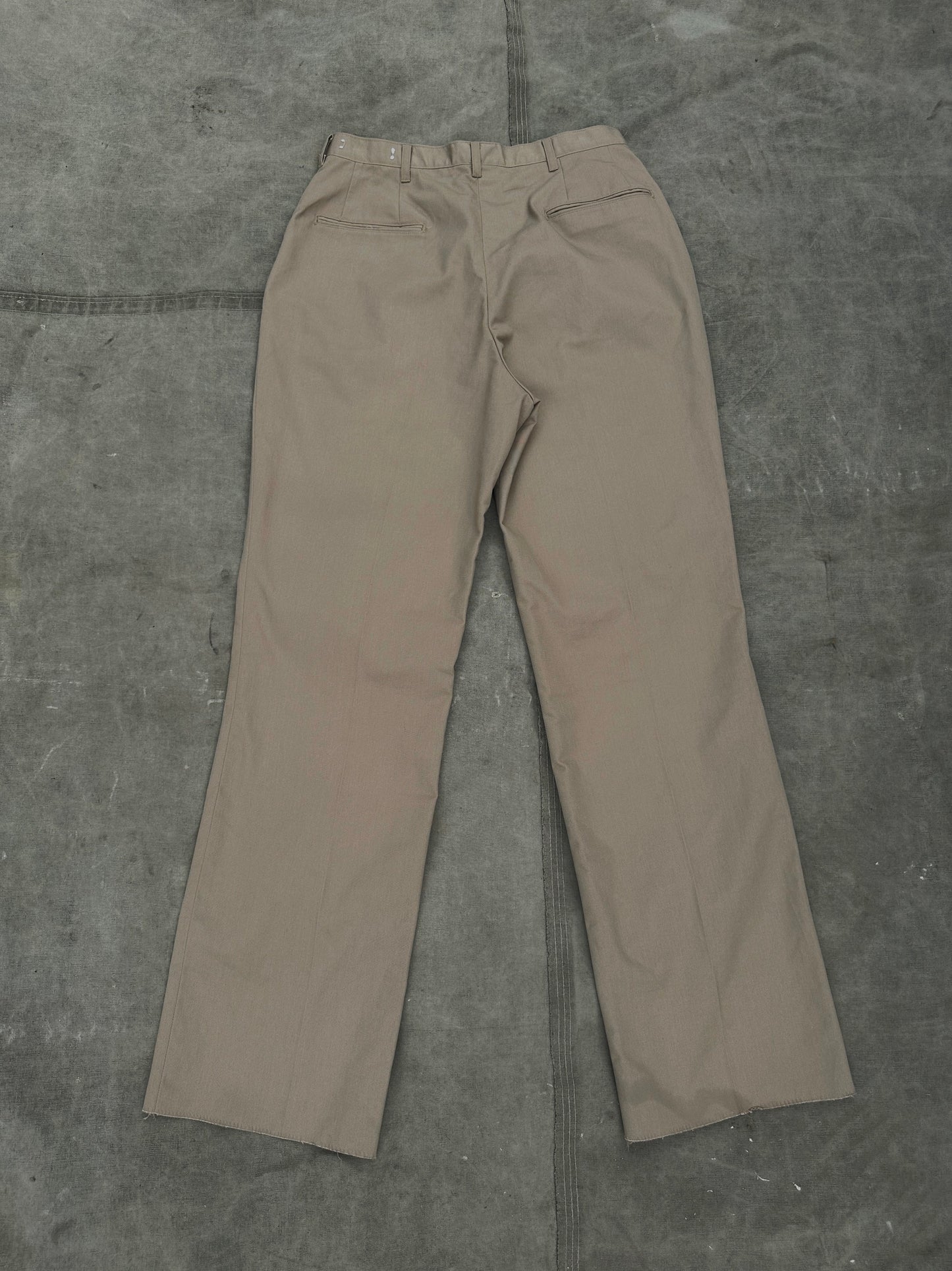 1970s MILITARY KHAKI TROUSERS